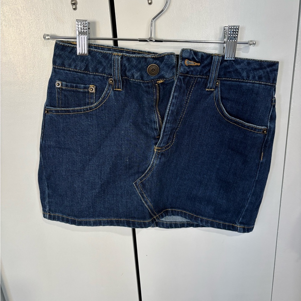 Fashion Nova Dark Blue Denim Mini Skirt
